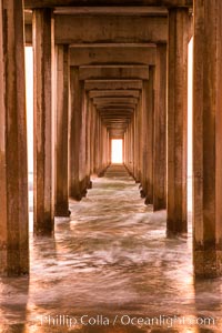 Scripps Pier solstice, sunset aligned perfectly with the pier, Scripps Institution of Oceanography, La Jolla, California