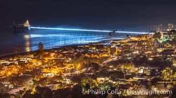 Scripps Pier with Christmas Lights, La Jolla, California