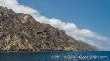 San Clemente Island, sea cliffs on the south east corner of the island
