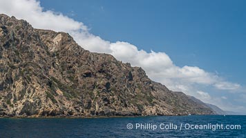 San Clemente Island, sea cliffs on the south east corner of the island