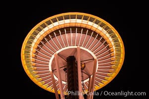 Space Needle at night, Seattle, Washington