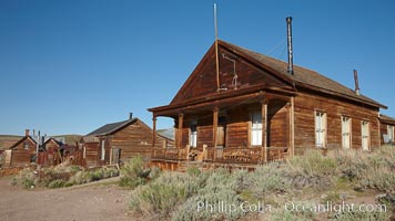 Seiler House, front porch, Park Street, Bodie State Historical Park, California