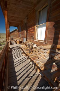 Seiler House, front porch, Park Street, Bodie State Historical Park, California