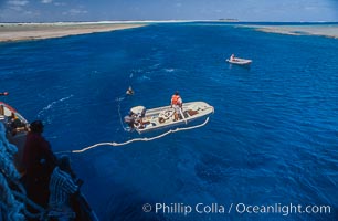 Setting anchor in the Lagoon Mouth, Rose Atoll, Rose Atoll National Wildlife Refuge