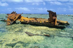 Wreck of F/V Jin Shiang Fa. Rose Atoll National Wildlife Sanctuary, American Samoa, USA, natural history stock photograph, photo id 00709