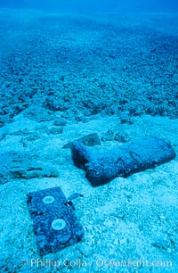 Debris from wreck of F/V Jin Shiang Fa, Rose Atoll National Wildlife Sanctuary