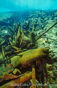 Debris, wreck of F/V Jin Shiang Fa. Rose Atoll National Wildlife Sanctuary, American Samoa, USA, natural history stock photograph, photo id 00827
