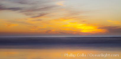 Leucadia sunset, beautiful clouds and soft colors. Carlsbad, California, USA, natural history stock photograph, photo id 27379