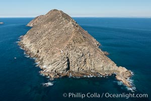 South Coronado Island, Mexico, southern point looking north, aerial photograph, Coronado Islands (Islas Coronado)