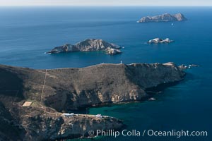 South Coronado Island, Mexico, eastern side, Middle and North Islands in the distance, aerial photograph, Coronado Islands (Islas Coronado)