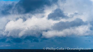 Clouds, weather and light mix in neverending forms over the open ocean of Scotia Sea, in the Southern Ocean