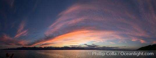 Spectacular Sunset, Panorama, Sea of Cortez, Baja California, Mexico