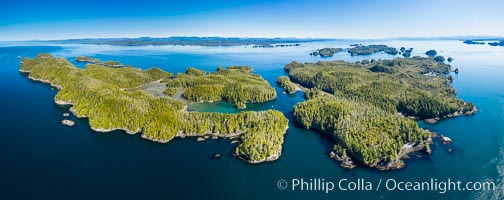 Staples and Kent Islands, British Columbia, aerial photo