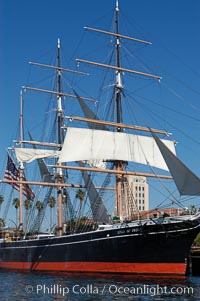 The Star of India is the worlds oldest seafaring ship.  Built in 1863, she is an experimental design of iron rather than wood.  She is now a maritime museum docked in San Diego Harbor, and occasionally puts to sea for special sailing events