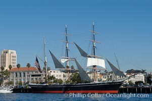 The Star of India is the worlds oldest seafaring ship.  Built in 1863, she is an experimental design of iron rather than wood.  She is now a maritime museum docked in San Diego Harbor, and occasionally puts to sea for special sailing events