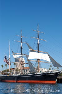 The Star of India is the worlds oldest seafaring ship.  Built in 1863, she is an experimental design of iron rather than wood.  She is now a maritime museum docked in San Diego Harbor, and occasionally puts to sea for special sailing events