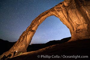 Stars over Corona Arch at Night, Moab, Utah