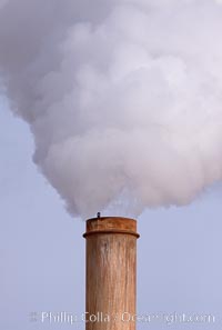 Steam is released from a geothermal power generation plant near the Salton Sea in Imperial County.  Geothermal power generation uses steam heated deep within the Earth's crust to power turbines and generate electricity.  Imperial County has more than 11 known geothermal fields in the Brawley and Salton Sea areas and holds great potential for the generation of electicity by tapping into this geothermal energy source