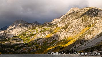 Storm over Lake Sabrina, eastern Sierra Nevada, Bishop Creek Canyon, Sierra Nevada Mountains, California