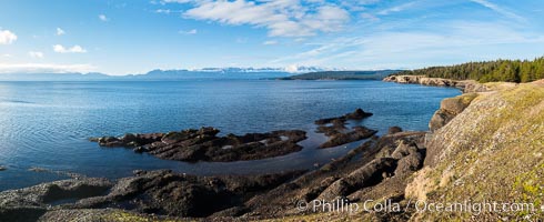 Strait of Georgia, viewed from Helliwell Provincial Park on Hornby Island toward Vancouver Island