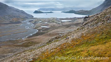 Looking down on Stromness Bay from the pass high above, Stromness Harbour