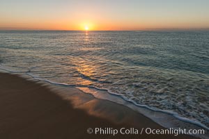 Sunrise on Medano Beach, on the coast of Cabo San Lucas, Mexico