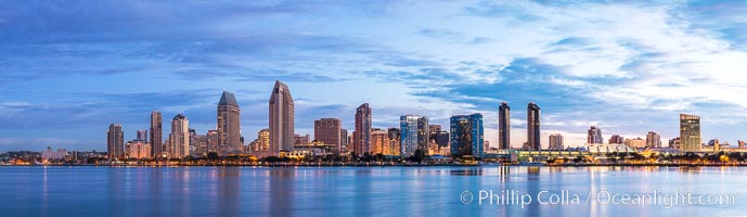 Sunrise over the San Diego City Skyline