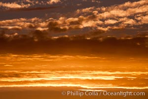 Sunset, dusk clouds, detail in the sky over the open sea, somewhere between Falkland Islands and South Georgia Island