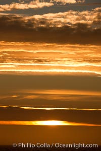 Sunset, dusk clouds, detail in the sky over the open sea, somewhere between Falkland Islands and South Georgia Island