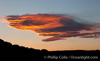 Sunset cloud, Joshua Tree National Park.