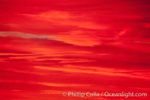 Sunset clouds, detail and colors, at sea on the open ocean between the Falkland Islands and South Georgia Island
