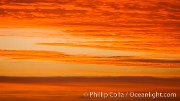 Sunset clouds, detail and colors, at sea on the open ocean between the Falkland Islands and South Georgia Island