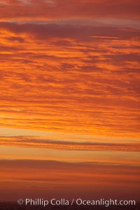 Sunset clouds, detail and colors, at sea on the open ocean between the Falkland Islands and South Georgia Island