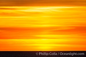 Sunset Clouds over the Pacific Ocean, Del Mar. California, USA, natural history stock photograph, photo id 35059