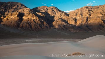 Sunset on the Last Chance Mountain Range, seen from Eureka Valley Sand Dunes, Eureka Dunes, Death Valley National Park, California