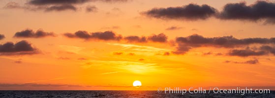 Sunset over the Pacific Ocean, San Clemente Island