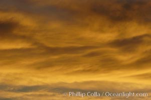 Cloud formations at sunset