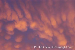 Cloud formations at sunset