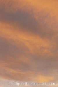 Cloud formations at sunset