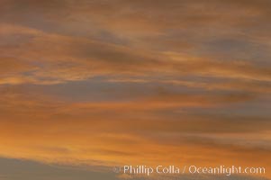 Cloud formations at sunset