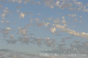 Cloud formations at sunset