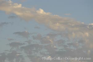 Cloud formations at sunset