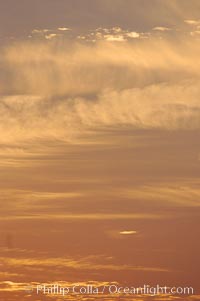 Cloud formations at sunset