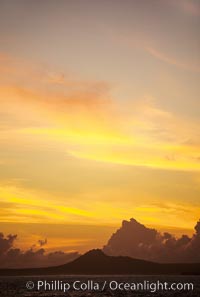 Clouds at sunset, rich warm colors and patterns