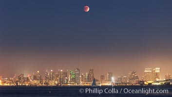 Supermoon Eclipse at Moonrise over San Diego, September 27 2015