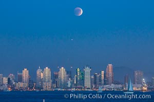 Supermoon Eclipse at Moonrise over San Diego, September 27 2015