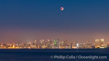 Supermoon Eclipse at Moonrise over San Diego, September 27 2015