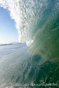 Breaking wave, tube, hollow barrel, morning surf