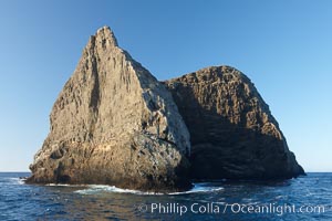 Sutil Island,a small barren island near Santa Barbara Island, part of the Channel Islands National Marine Sanctuary.  Santa Barbara Island lies 38 miles offshore of the coast of California, near Los Angeles and San Pedro.