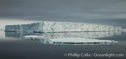 Tabular iceberg, Antarctic Peninsula, near Paulet Island, sunset